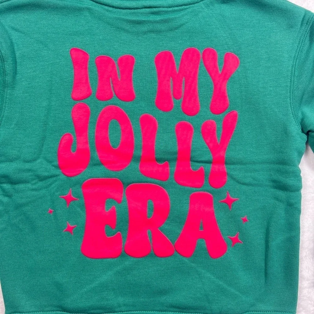 Art Class Girls XS 4/5 Green Hoodie NWT Jolly Era Disco Ball Christmas